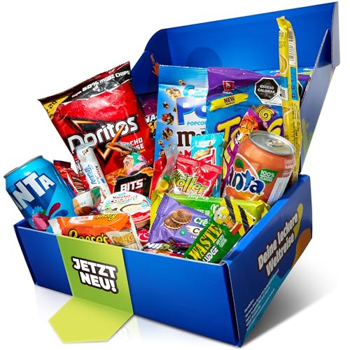 Amerikanische Süßigkeiten Box mit Dubai Schokolade, Schokobons Crispy, Takis & vielem mehr - Beliebte Süßigkeiten aus aller Welt - American Candy Box (XXL)
