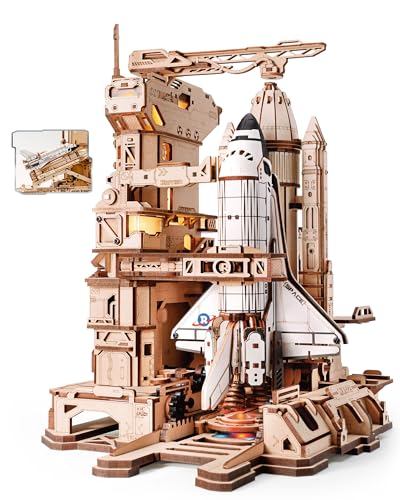 ROKR 3D Puzzle Holz Raumfähre, 3D Holzpuzzle Erwachsene Holzmodelle Bausätze, Geschenke für Weltraum-Enthusiasten, Space Shuttle, LKA02