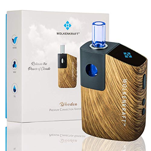 WOLKENKRAFT FX MINI Premium Vaporizer für Kräuter & Extrakte | 100% Konvektion | Titankammer | Hochwertig & effizient *Holzoptik*