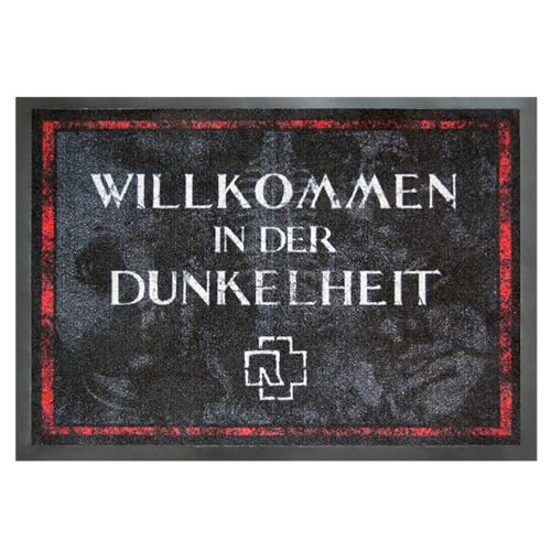 Rammstein Fußmatte Willkommen in der Dunkelheit schwarz, 50 x 70cm
