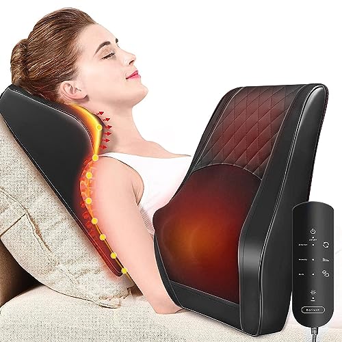 OMASSA Massagegerät, Nackenmassagegerät mit Wärme, 3D Deep Shiatsu Massage, Rückenmassagegerät für Nacken, Schulter, Rücken, Taille und Bein Schmerzen, Geschenke für Männer, Frauen, Mama, Papa