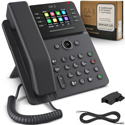 Telefon mit Anrufbeantworter GEQUDIO GA-3 Festnetztelefon Schnurgebunden