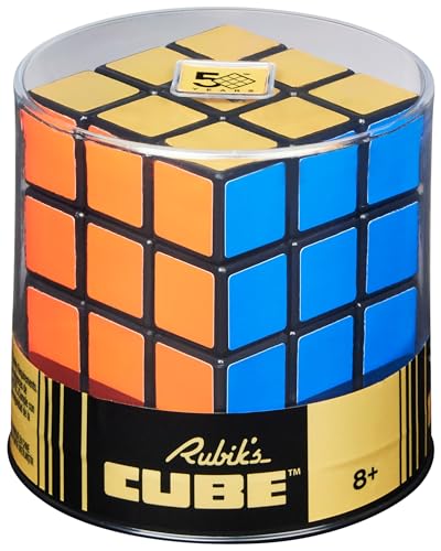 Rubik’s 3x3 Retro Zauberwürfel - der 3x3 Cube im Look and Feel des Originals von vor 50 Jahren, Jubiläumsausgabe mit Goldener Seite, für Logik-Akrobaten ab 8 Jahren
