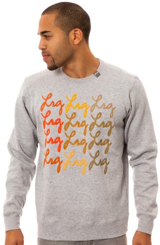 LRG Herren Handwriter Swetshirt, Aschgrau meliert, Medium