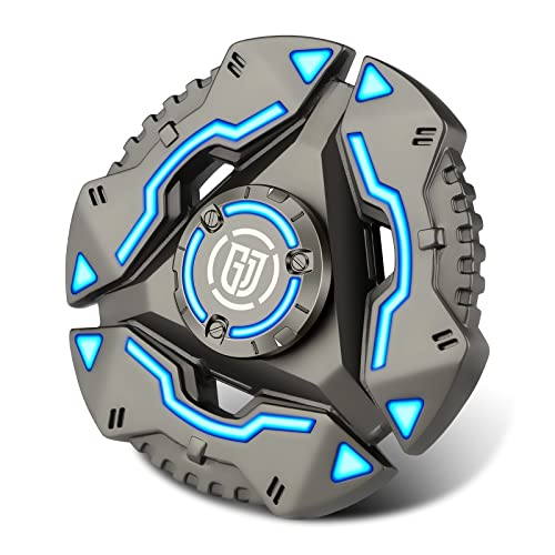 Coolden Fidget Spinner Dunkeln Leuchtendes Metall Fidget Toys 3-5 Min Hochgeschwindigkeit Hand Spinner Spielzeug ADHS Anti Stress Finger Spielzeug Fidget Toy für Kinder Erwachsene Rund Braun
