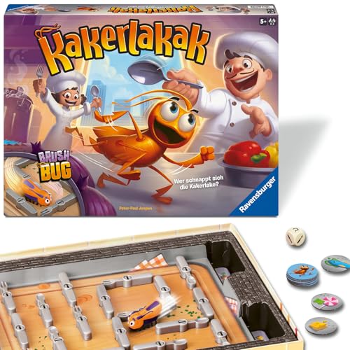 Ravensburger 20800 - Kakerlakak - Aktionsspiel mit elektronischer Kakerlake, Kinderspiele ab 5 Jahren, für 2-4 Personen, Familienspiele - Geburtstagsgeschenke