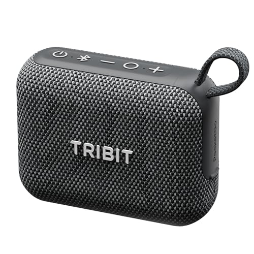 Tribit PocketGo Bluetooth Lautsprecher Klein,20 Std., IP68 Wasserdicht, Bluetooth 6.0, kraftvoller Klang, EQ, TWS-Kopplung, Schwimmfähig, Mini Lautsprecher ideal für Outdoor, Reisen,Dusche,Schwarz