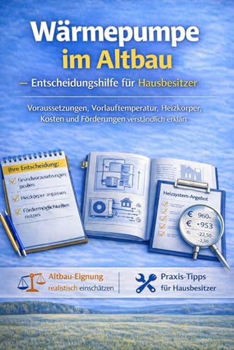 Wärmepumpe im Altbau: Entscheidungshilfe für Hausbesitzer – Voraussetzungen, Vorlauftemperatur, Heizkörper, Kosten und Förderungen verständlich erklärt (Praxisratgeber Wärmepumpen, Band 2)