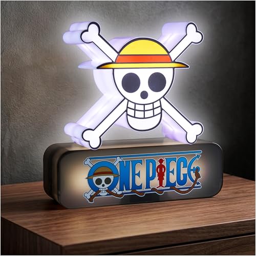 One Piece Skull 3D LED Nachtlicht, Straw Hat Tischlampe mit 3 Helligkeitsstufen, USB oder Batterie, Tragbar Weißes Licht LED lampe, Anime Geschenke für Zimmer Deko (Mehrfarbig 3D Skull)