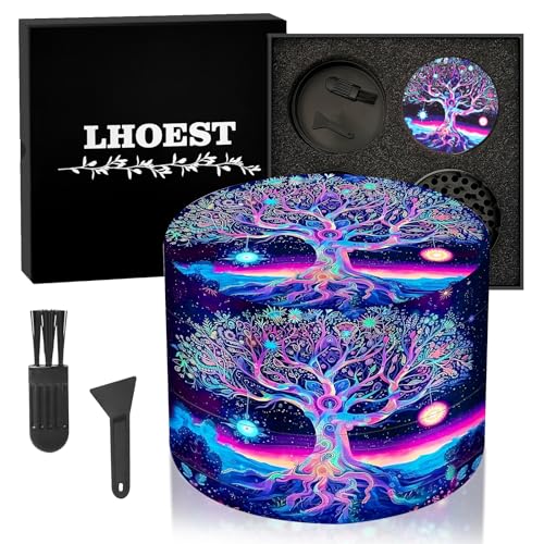 LHOEST Grinder Große Crusher, 63 mm Grinder Baum-Design Gewürzmühle, Pollen Grinders Metall 4-teiliges Set für Spice Gewürze