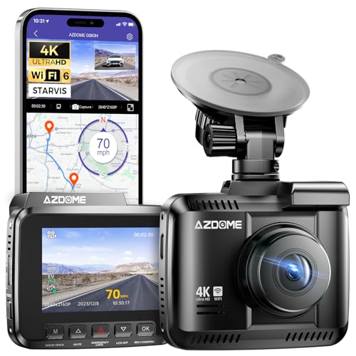 AZDOME GS63H Dashcam Auto mit 4K Auflösung, WiFi, GPS, Nachtsicht, WDR
