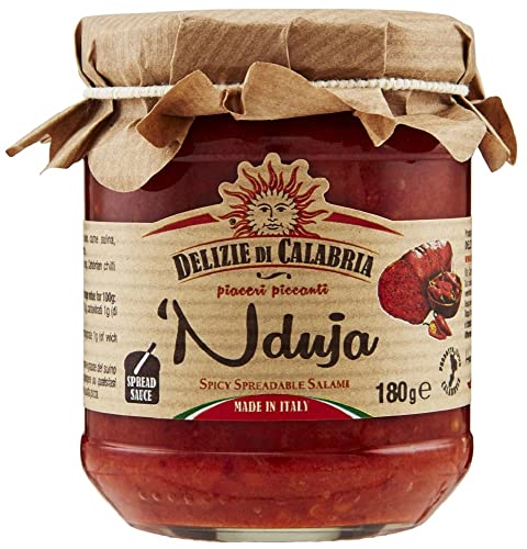 Kalabrische Nduja (180g) - Würziges Streichfähige und Cremige Salami | Made in Italy von Delizie di Calabria