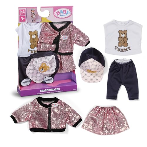 BABY born Glam-Outfit für 43 cm Puppen mit Paillettenrock