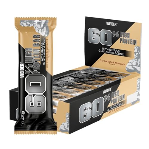 Weider 60% Proteinriegel, 24er Pack, Cookies & Cream