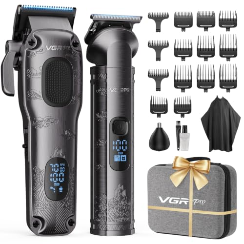 VGRPRO Haarschneidemaschine profi und Trimmer Set für Männer, mit EVA-Etui