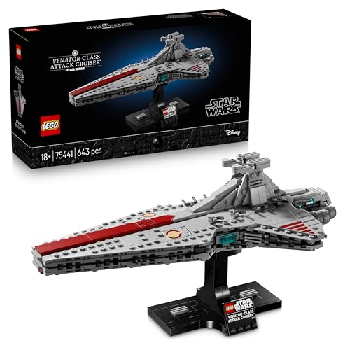 LEGO Star Wars 75441 Angriffskreuzer der Venator-Klasse - Modellbau-Set des republikanischen Kriegsschiffs für Erwachsene - Deko für Wohnzimmer & Regal - Geschenk für Fans von Die Rache der Sith