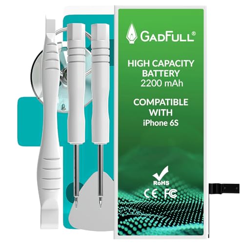 GadFull Akku für iPhone 6S mit Hoher Kapazität | Production Date 2026 | Reparaturset mit Anleitung & Ersatz Klebestreifen Set | ohne Ladezyklen | Funktioniert mit alle original APN
