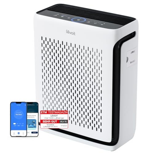 LEVOIT | HEPA Luftreiniger | Air Purifier mit Lichtsensor und waschbarem Vorfilter | 23 dB | CADR 243 m³/h, Wohnung bis 52 m² | entfernt 99,97 % von Staub, Pollen, Tierhaaren & Gerüchen | Tiermodus