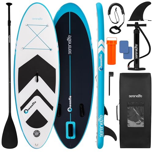 SereneLife Kinder SUP Board Aufblasbar Set mit Zubehör