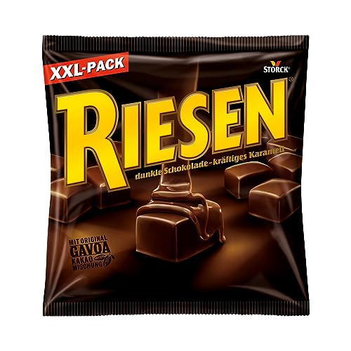 RIESEN – 1 x 377g – Bonbons mit Schokokaramell in kräftiger, dunkler Schokolade