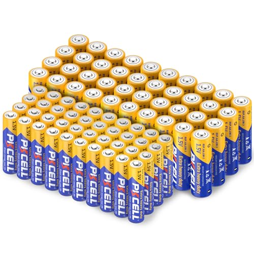 PKCELL Batterien AAA/R6P 40 Stück + Batterien AAA /R03P 40 Stück,1,5 V Carbon Zinc Einwegbatterien für LED Kerzen Uhren Fernbedienungen Taschenlampen