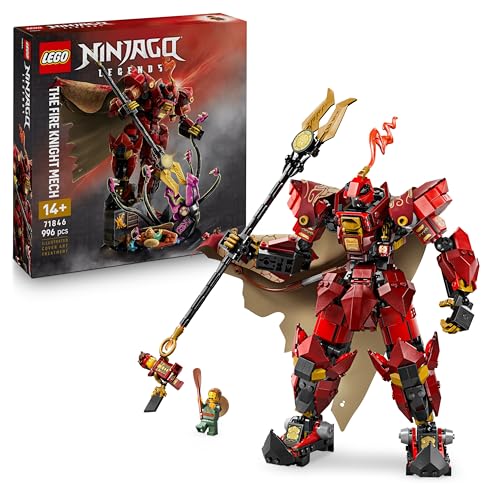 LEGO NINJAGO Der Feuerritter-Mech - Monstrosity Set mit beweglicher Figur, 2 Minifiguren und einem Seeungeheuer auf einem Ständer - Geburtstagsgeschenk für Jungen & Teenager ab 14 Jahren - 71846