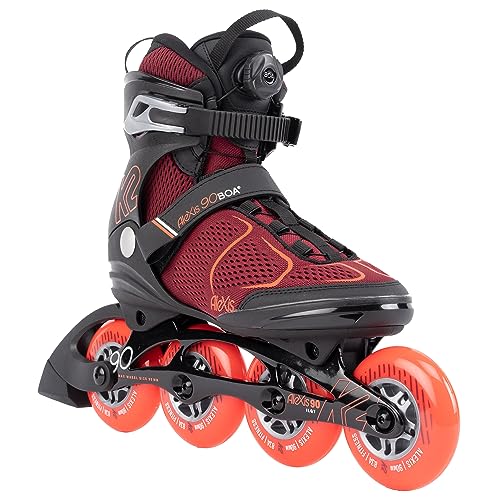 K2 Skates Damen Inline Skates Alexis 90 BOA, Burgandy - orange, 30G0817.1.1.085