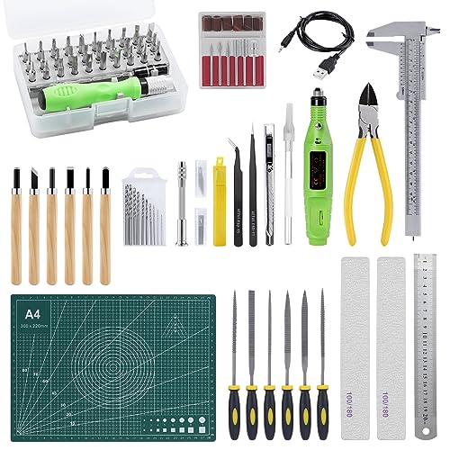 HSEAMALL 109 STÜCKE Modellbau Werkzeug Set,Gundam Modeler Grundwerkzeuge Hobby Werkzeug Sets Basic Tools Modellbausatz für Hobby Model Assemble Building