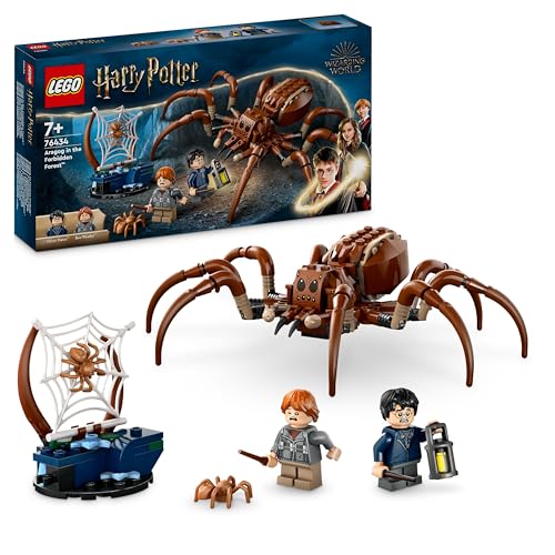 LEGO Harry Potter Aragog im Verbotenen Wald, Fantasy-Spielset mit Spinnen-Figur, Fabelwesen, 2 Minifiguren, magisches Geschenk für Jungen, Mädchen und Fans ab 7 Jahren 76434