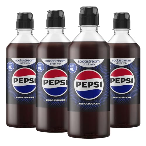 Sodastream drink mix Pepsi Zero Zucker, Cola Sirup, 4er Pack (4 x 440 ml)