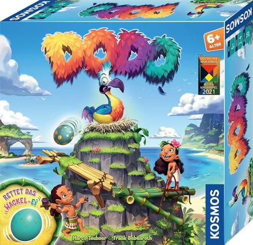Kosmos 697945 Dodo - Rettet das Wackel-Ei, rasantes Brettspiel für Kinder ab 6 Jahre, für 2-4 Personen, lustiges Gesellschaftsspiel für die ganze Familie mit einfachen Regeln