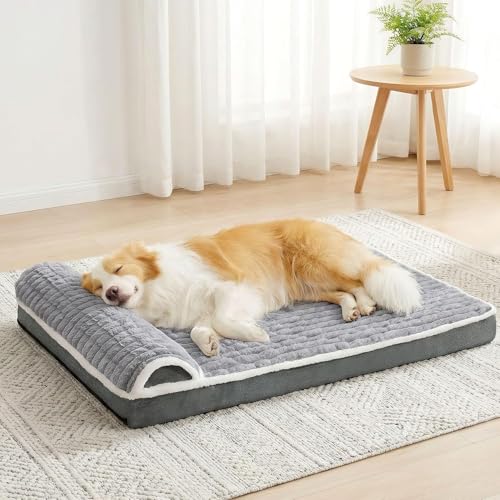 Jolibean Orthopädisches Hundebett Grosse Hunde Mit Kissen, 91x61cm