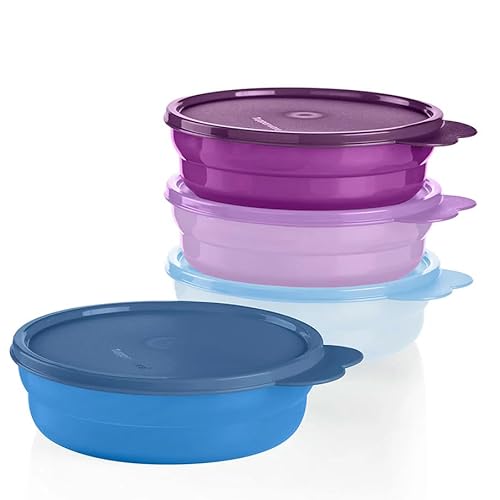 Tupperware Müslischalen-Set, mikrowellengeeignet, spülmaschinenfest und BPA-frei (4 Schüsseln, 4 Deckel)