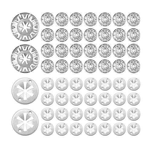 JNNJ 60 Stück Klemmscheiben Hitzeschutzblech, 30mm Star lock Metall Befestigung Hitzeblech Sicherungsscheiben, Klammern zur Befestigung Hitzeschildern unter der Haube für Autos