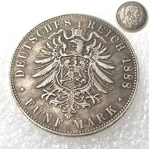 DDTing Deutschland Antike Friedrich III alte unzirkulierte Münze – Preußen Mark 1888 alte Münzen – Deutsch großartig machen – es ist handgefertigte Hobo Nickel Münzen goodService