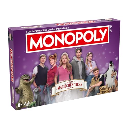 Winning Moves Monopoly Die Schule der magischen Tiere Edition - Monopoly Spiel für Fans - Familienspiele Strategie Brettspiele Die Schule der magischen Tiere - 2+ Spieler ab 8+ Jahren - Deutsch