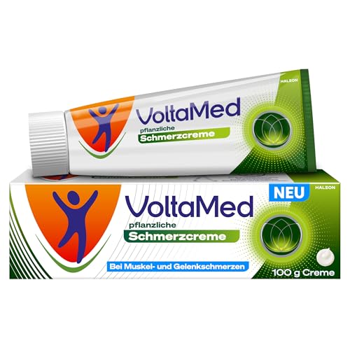 VoltaMed pflanzliche Schmerzcreme, aus der Voltaren Familie, bei Gelenk- und Muskelschmerzen, Rückenschmerzen, Nackenschmerzen, wirkt schmerzlindernd, entzündungshemmend, durchblutungsfördernd, 100 g