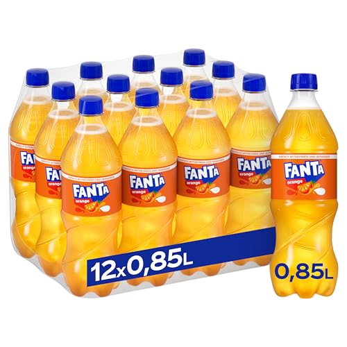 Fanta Orange - fruchtig-spritzige Limonade mit klassischem Orangen-Geschmack - erfrischender Softdrink in Einweg Flaschen (12 x 850 ml)