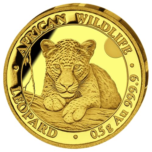 Goldmünze 0,5 Gramm Somalia Leopard 2025 20 Shillings 999.9 Gold Münze