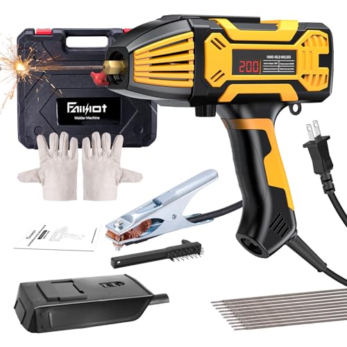 Faiuot Lichtbogenschweißgerät - 220 V Handschweißgerät ARC IGBT 120 A mit 6 Variable Stromeinstellungen, FA206 Elektroden Schweißgerät für Maschinendraht 3/32 Zoll - 1/8 Zoll (2,4-3,2 mm)