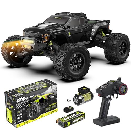 RIAARIO RC Cars Mini 1:10 Brushless RC Car for Adults Max 50 km/h All Terrain Hobby Trucks Electric Off-Road Monster 4WD Remote Control Waterproof with Carbon Fiber