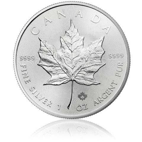 Silbermünze 1 Unze ´999 Maple Leaf 2021 Kanada - mit Schutzkapsel