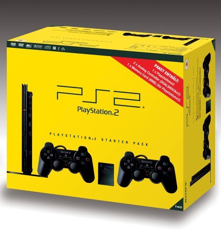 Playstation 2 - PS2 Konsole, black - Starter Pack