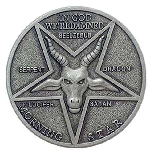HARPIMER Lucifer Münze Pfingsten Lucifer Morningstar Münze, Satansmünze, Cosplay-Zubehör, Filmkostüm, Requisiten-Geschenk