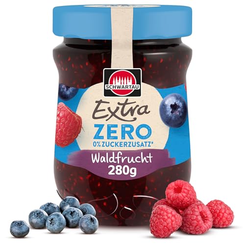 Schwartau Extra Zero Waldfrucht, Konfitüre ohne Zuckerzusatz, 13kcal pro 25g, 280g