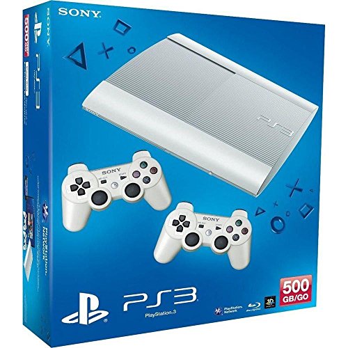 PlayStation 3 - Konsole Super Slim 500 GB weiß (inkl. 2 DualShock 3 Wireless Controller weiß)