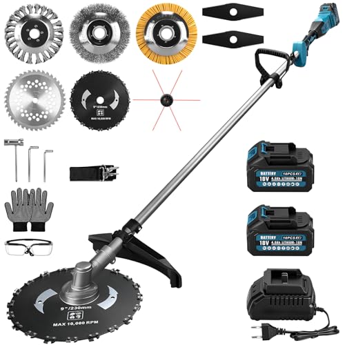 7-IN-1 1380W Akku Rasentrimmer mit 2 x 4Ah Akkus