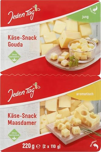 Jeden Tag Käsesnack Gouda-Maasdamer, 220 g