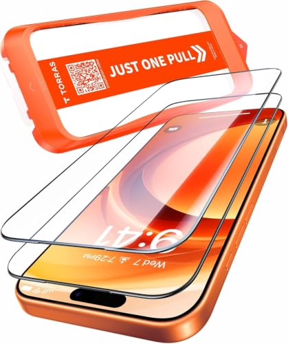 TORRAS für iPhone 17 Pro Max für Panzerglas 9H+, Kratzfest, 2 Stück