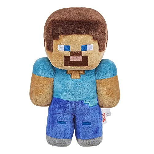 Mattel Steve Minecraft - Plüschfigur 21 cm, kuschelig & ideal zum Sammeln, Geschenk für Minecraft-Fans ab 3 Jahren, HHG11
